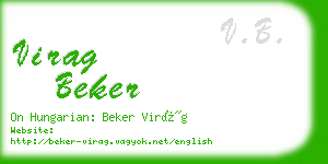 virag beker business card